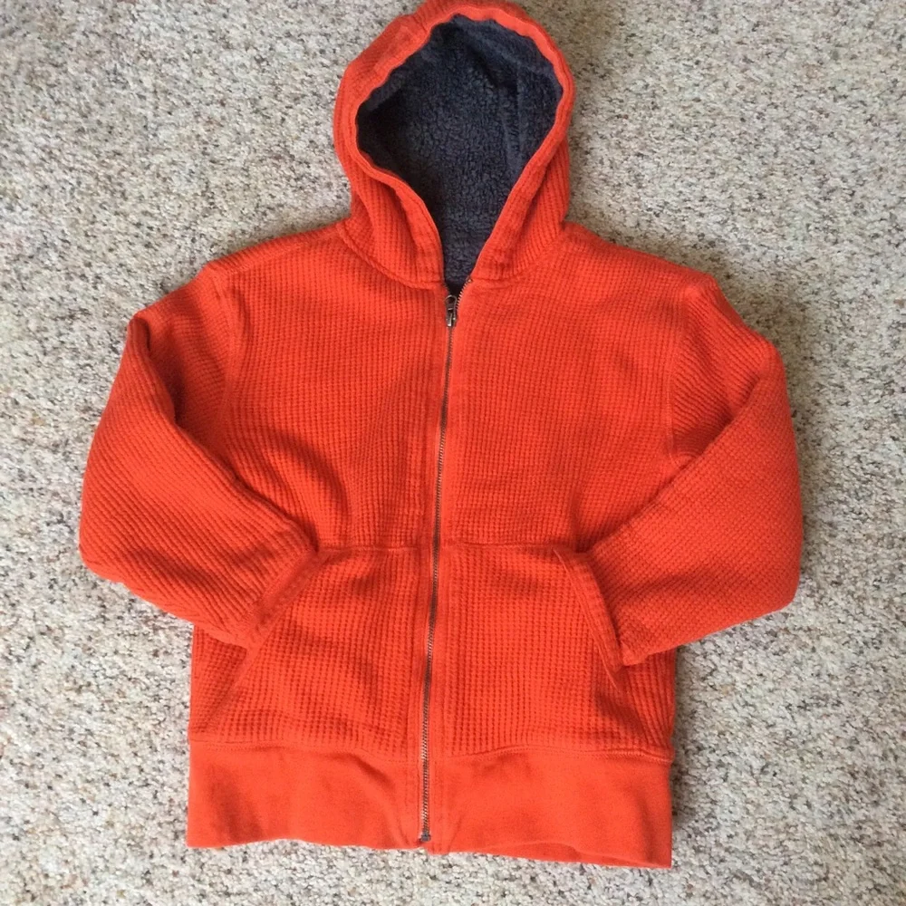 Gap Youth Ultra Cozy Sherpa Fleece Lined Sweatshirt Hoodie Jacket Size 8